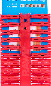 UNO UNIVERSAL PLUG RED 6MM 48 PER CARD
