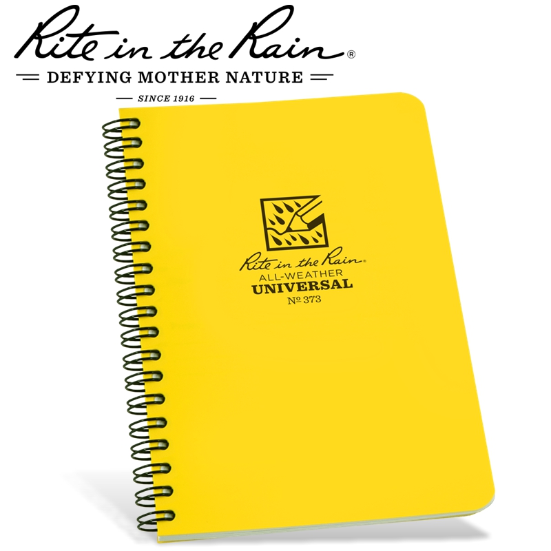 RITE IN THE RAIN SIDE SPIRAL NOTEBOOK YELLOW RITE IN THE RAIN SIDE SPIRAL NOTEBOOK YELLOW