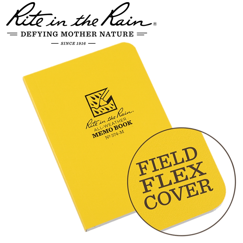 RITE IN THE RAIN FIELD FLEX POCKET MEMO BOOK YELLOW RITE IN THE RAIN FIELD FLEX POCKET MEMO BOOK YELLOW