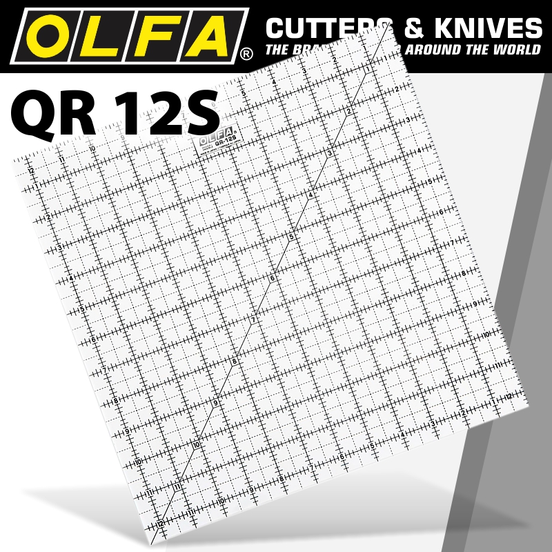 QUILT RULER IMPERIAL 12IN X 12IN QUILT RULER IMPERIAL 12IN X 12IN