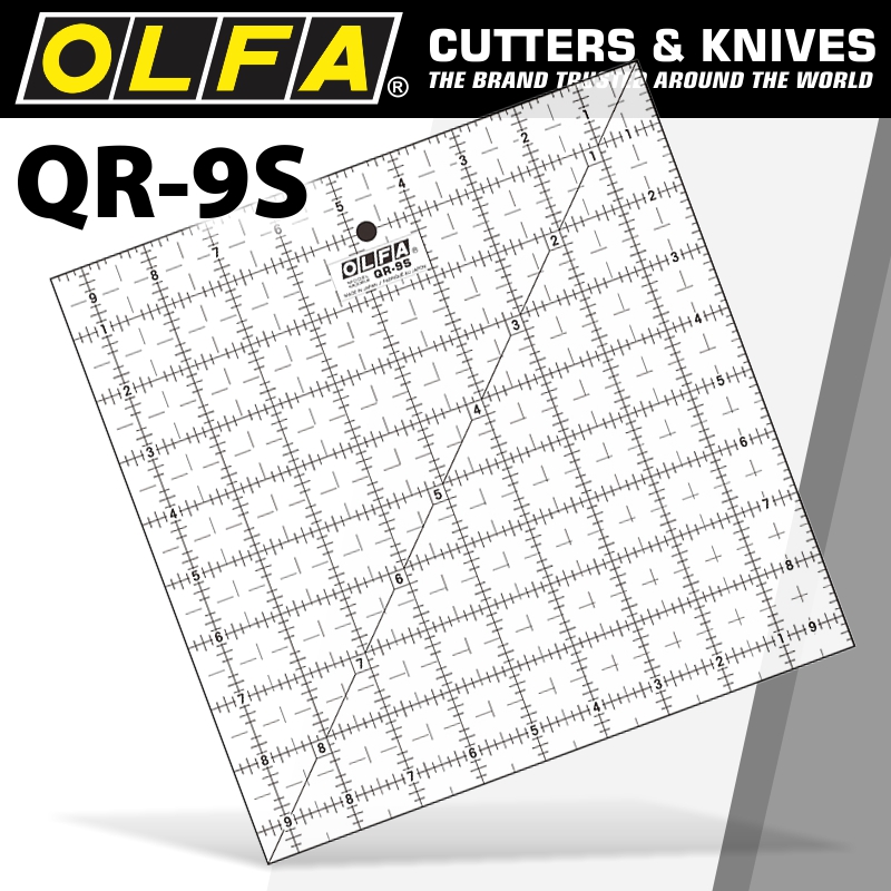 QUILT RULER 9' X 9' SQUARE WITH GRID QUILT RULER 9' X 9' SQUARE WITH GRID
