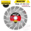 DIAMOND BLADE 350MM X 20 SEGMENTED IND REINF. CONCRETE LONG LIFE SHOXX