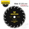 DIAMOND BLADE 230MM TURBO SEGM. IND MASONRY BRICKWORK SOLID BCS