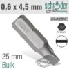 SLOTTED BIT 0.6X4.5 25MM BULK