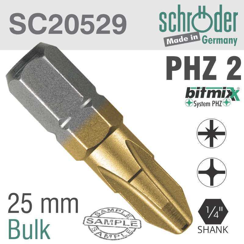 PHZ BIT NO2X25MM PZ/PH TIN PHZ BIT NO2X25MM PZ/PH TIN