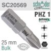 PHZ NO.1 X 25MM POZI/PHILLIPS INSERT BIT CLASSIC