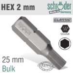 HEX/ALLEN INS.BIT 2MM BULK