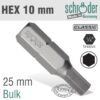 HEX/ALLEN 10MM X 30MM INS.BIT BULK