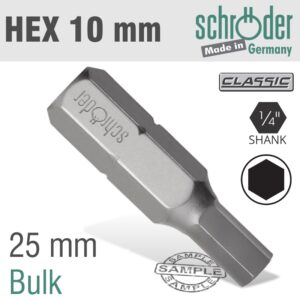 HEX/ALLEN 10MM X 30MM INS.BIT BULK