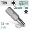 TORX TX9 25MM CLASSIC BIT BULK