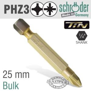PHZ BIT NO3X50MM TIN COATED