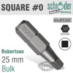 SQUARE RECESS NO.0 INSERT BIT