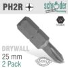PHIL.NO.2X25MM RED.TIP GRABBER 2 PACK