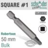 SCREWDRIVER BIT SQUARE RECESS NO.1 X 50MM