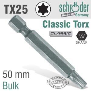 TORX TX25 X 50MM CLASSIC POWER BIT BULK