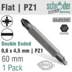D/END 0.6X4.5/PZ1 60MM 1/PACK
