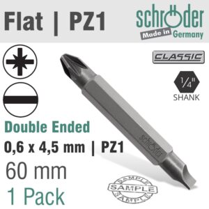 D/END 0.6X4.5/PZ1 60MM 1/PACK