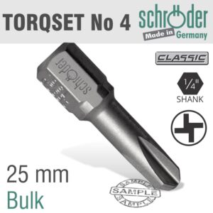 TORQSET NO.4X25MM CLASSIC BIT