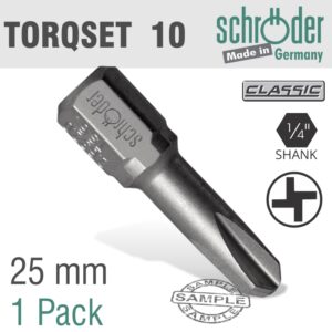 TORQSET NO.10X25MM CLASSI BIT 1 PACK