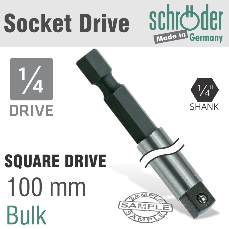 ADAPTOR 1/4HEX X 1/4SQU.100MM ADAPTOR 1/4HEX X 1/4SQU.100MM