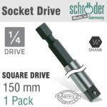 ADAPTOR 1/4HEX X 1/4SQU.150MM