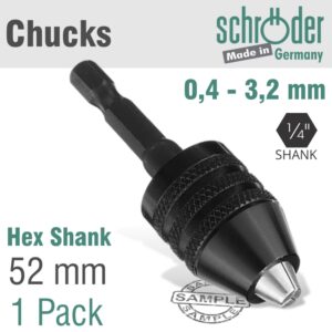 CHUCK 0.4-3.2MM HEX SHANK