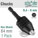 CHUCK 8MM W/HEX SHANK