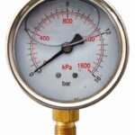 PRESS. GAUGE 63MM GLYCERINE 1/4' BOT. FIT METAL CASE 0-16BAR 0-1600KPA