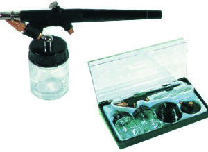 AIR BRUSH KIT WITH 2 BOWLS AND HOSE