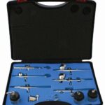 AIRBRUSH SET WITH 6 GUNS 800 137 134 130 180 182 3 GLASS JARS