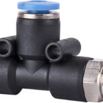 PU HOSE FITTING TEE 4MM X 4MM X 1/8'M