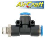 PU HOSE FITTING TEE 8MM X 8MM X 1/8'M