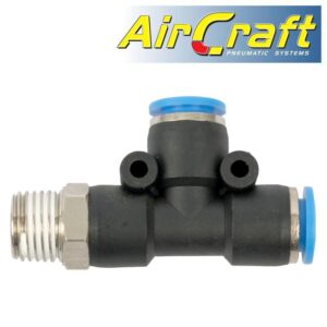 PU HOSE FITTING TEE 8MM X 8MM X 1/4'M