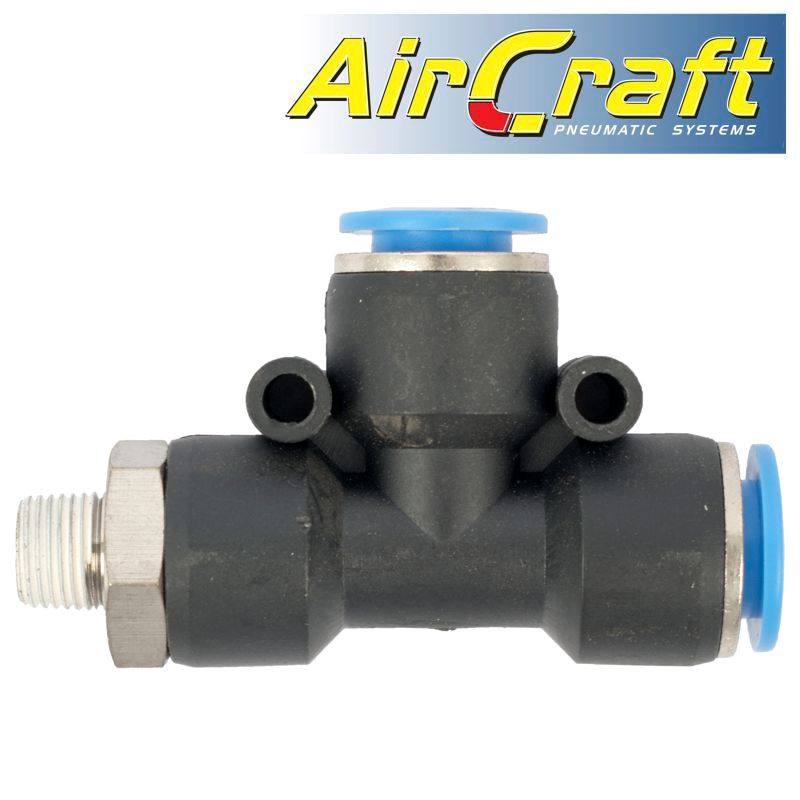 PU HOSE FITTING TEE 10MM X 10MM X 1/8'M PU HOSE FITTING TEE 10MM X 10MM X 1/8'M