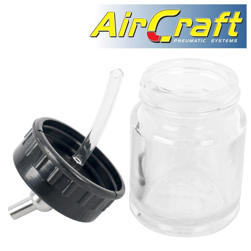GLASS JAR WITH 22CC 60 DEG SPOUT FOR AIRBRUSH GLASS JAR WITH 22CC 60 DEG SPOUT FOR AIRBRUSH