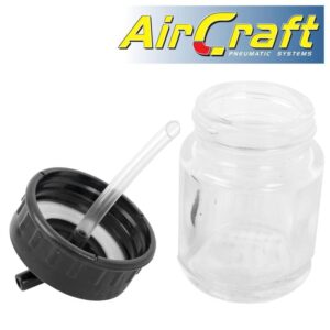 GLASS JAR WITH 22CC 45 DEG SPOUT FOR AIRBRUSH