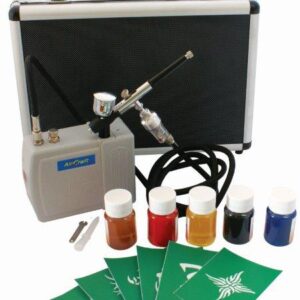 COMP MINI AIR - BATTERY - A130 AIRBRUSH+5 X PAINTX 6 STENCILS