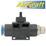 PU HOSE FITTING VALVE 12MM X 1/4'M