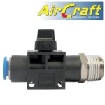 PU HOSE FITTING VALVE 10MM X 1/2'M