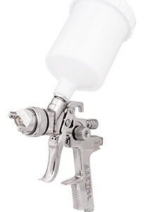SPRAY GUN HVLP GRAVITY 1.4MM S/S NOZZLE & NEEDLE WITH PLASTIC CUP