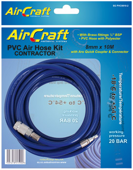 PVC HOSE 8MM X 10M WITH ARO QUICK COUPLER & CONNECTOR PVC HOSE 8MM X 10M WITH ARO QUICK COUPLER & CONNECTOR