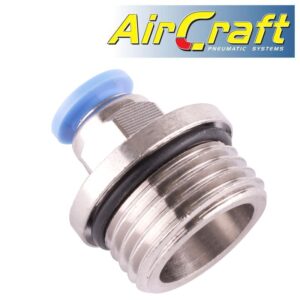 PU FITTING STR. STUD W/O-RING 6MM-1/2' M