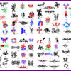 BOOK 01 TATTOO STENCILS 100 designs per book 4 designs on ea  A4 sheet