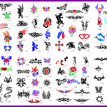 BOOK 01 TATTOO STENCILS 100 designs per book 4 designs on ea  A4 sheet