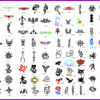 BOOK 02 TATTOO STENCILS 100 designs per book 4 designs on ea  A4 sheet