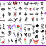 BOOK 03 TATTOO STENCILS 100 designs per book 4 designs on ea  A4 sheet