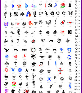 BOOK 04 TATTOO STENCILS 160 designs 16 designs on each A4 sheet