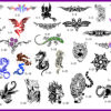 BOOK 05 TATTOO STENCILS 30 designs 1 design on each A4 sheet