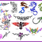 BOOK 06 TATTOO STENCILS 15 designs 1 design on each A3 sheet