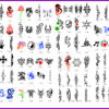 BOOK 07 TATTOO STENCILS 100 designs per book 4 designs on ea A4 sheet